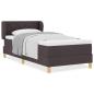 Preview: Boxspringbett mit Matratze Dunkelbraun 90x200 cm Stoff
