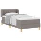 Preview: Boxspringbett mit Matratze Taupe 90x200 cm Stoff