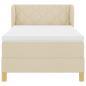 Preview: Boxspringbett mit Matratze Creme 90x200 cm Stoff