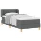 Preview: Boxspringbett mit Matratze Dunkelgrau 100x200 cm Stoff