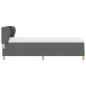Preview: Boxspringbett mit Matratze Dunkelgrau 100x200 cm Stoff