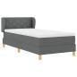 Preview: Boxspringbett mit Matratze Dunkelgrau 100x200 cm Stoff