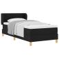 Preview: Boxspringbett mit Kopfteil Schwarz 100 x 200 cm Stoff
