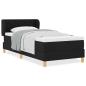 Preview: Boxspringbett mit Matratze Schwarz100x200 cm Stoff