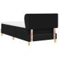 Preview: Boxspringbett mit Matratze Schwarz100x200 cm Stoff