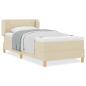 Preview: Boxspringbett mit Matratze Creme 100x200 cm Stoff