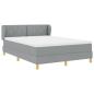 Preview: Boxspringbett mit Matratze Hellgrau 140x200 cm Stoff