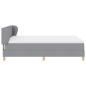 Preview: Boxspringbett mit Matratze Hellgrau 140x200 cm Stoff