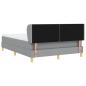 Preview: Boxspringbett mit Matratze Hellgrau 140x200 cm Stoff