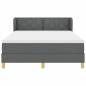 Preview: Boxspringbett mit Matratze Dunkelgrau 140x200 cm Stoff