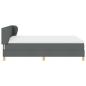 Preview: Boxspringbett mit Matratze Dunkelgrau 140x200 cm Stoff