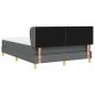 Preview: Boxspringbett mit Matratze Dunkelgrau 140x200 cm Stoff