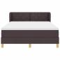 Preview: Boxspringbett mit Matratze Dunkelbraun 140x200 cm Stoff