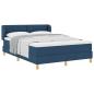 Preview: Boxspringbett mit Matratze Blau 140x200 cm Stoff