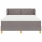 Preview: Boxspringbett mit Matratze Taupe 160x200 cm Stoff