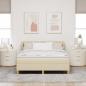 Preview: Boxspringbett mit Matratze Creme 160x200 cm Stoff