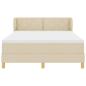 Preview: Boxspringbett mit Matratze Creme 160x200 cm Stoff