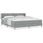 Preview: Boxspringbett mit Matratze Hellgrau 180x200 cm Stoff