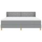 Preview: Boxspringbett mit Matratze Hellgrau 180x200 cm Stoff