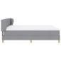 Preview: Boxspringbett mit Matratze Hellgrau 180x200 cm Stoff