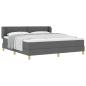 Preview: Boxspringbett mit Matratze Dunkelgrau 180x200 cm Stoff