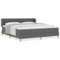 Preview: Boxspringbett mit Matratze Dunkelgrau 180x200 cm Stoff