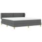 Preview: Boxspringbett mit Matratze Dunkelgrau 180x200 cm Stoff