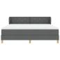 Preview: Boxspringbett mit Matratze Dunkelgrau 180x200 cm Stoff
