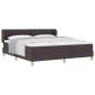 Preview: Boxspringbett mit Matratze Dunkelbraun 180x200 cm Stoff