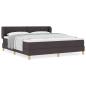 Preview: Boxspringbett mit Matratze Dunkelbraun 180x200 cm Stoff