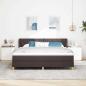 Preview: Boxspringbett mit Matratze Dunkelbraun 180x200 cm Stoff