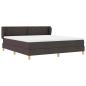 Preview: Boxspringbett mit Matratze Dunkelbraun 180x200 cm Stoff