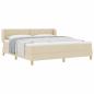 Preview: Boxspringbett mit Matratze Creme 180x200 cm Stoff