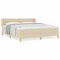 Preview: Boxspringbett mit Matratze Creme 180x200 cm Stoff