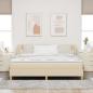 Preview: Boxspringbett mit Matratze Creme 180x200 cm Stoff