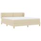 Preview: Boxspringbett mit Matratze Creme 180x200 cm Stoff