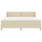 Preview: Boxspringbett mit Matratze Creme 180x200 cm Stoff