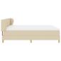 Preview: Boxspringbett mit Matratze Creme 180x200 cm Stoff