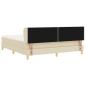 Preview: Boxspringbett mit Matratze Creme 180x200 cm Stoff
