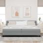 Preview: Boxspringbett mit Matratze Hellgrau 200x200 cm Stoff