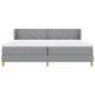 Preview: Boxspringbett mit Matratze Hellgrau 200x200 cm Stoff