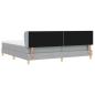 Preview: Boxspringbett mit Matratze Hellgrau 200x200 cm Stoff
