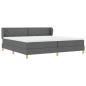 Preview: Boxspringbett mit Matratze Dunkelgrau 200x200 cm Stoff
