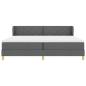 Preview: Boxspringbett mit Matratze Dunkelgrau 200x200 cm Stoff