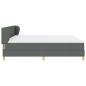 Preview: Boxspringbett mit Matratze Dunkelgrau 200x200 cm Stoff