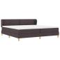 Preview: Boxspringbett mit Matratze Dunkelbraun 200x200 cm Stoff