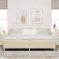 Preview: Boxspringbett mit Matratze Creme 200x200 cm Stoff
