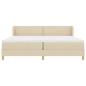 Preview: Boxspringbett mit Matratze Creme 200x200 cm Stoff