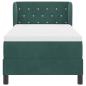 Preview: Boxspringbett mit Matratze Dunkelgrün 80x200 cm Samt