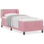Preview: Boxspringbett mit Matratze Rosa 80x200 cm Samt